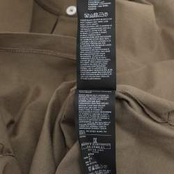 Pre Owned Tom Ford Olive Green Cotton Knit Henley T-Shirt XL