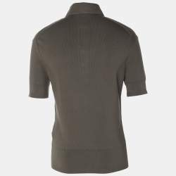 Tom Ford Green Cotton Knit Polo T-Shirt L