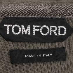 Tom Ford Green Cotton Knit Polo T-Shirt L