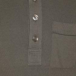 Tom Ford Green Cotton Knit Polo T-Shirt L