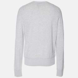 Pre Owned Tom Ford Grey Jersey Full Sleeve Henley T-Shirt L