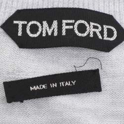 Pre Owned Tom Ford Grey Jersey Full Sleeve Henley T-Shirt L