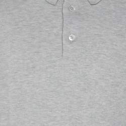 Tom Ford Grey Cotton Knit Polo T-Shirt XL