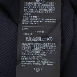 Pre Owned Tom Ford Navy Blue Jersey Button Polo T-Shirt XL