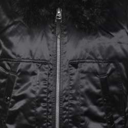 Tom Ford Black Nylon Fur-Trim Jacket L