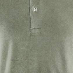 Pre Owned Tom Ford Pastel Green Terry Cotton Polo T-Shirt M