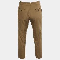 Tom Ford Light Brown Cotton Straight Leg Pants M