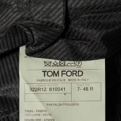 Tom Ford Black Wool Straight Leg Pants M