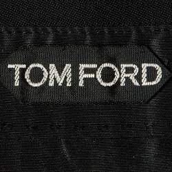 Pre Owned Tom Ford Black Wool & Mohair Trim Detail Pants S