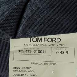 Tom Ford Midnight Blue Wool Tailored Pants M
