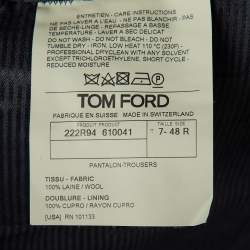 Tom Ford Black Wool Tailored Pants M