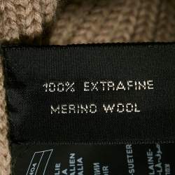 Tom Ford Beige Button Front Wool Rib Knit Long Cardigan XL