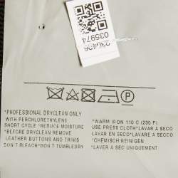 Pre Owned Tom Ford Grey Patterned Wool Tailored Trousers  L