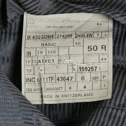 Pre Owned Tom Ford Grey Patterned Wool Tailored Trousers  L