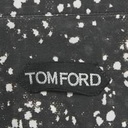 Pre Owned Tom Ford Black Printed Cotton Long Sleeve Shirt M