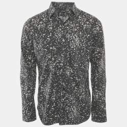 Pre Owned Tom Ford Black Printed Cotton Long Sleeve Shirt M
