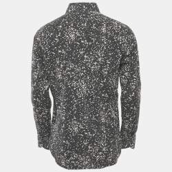 Pre Owned Tom Ford Black Printed Cotton Long Sleeve Shirt M