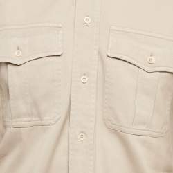 Pre Owned Tom Ford Beige Cotton Long Sleeve Shirt M
