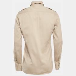 Pre Owned Tom Ford Beige Cotton Long Sleeve Shirt M