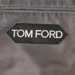 Tom Ford Grey Patterned Wool Regular Fit Blazer L