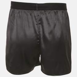 Valentino Black Logo Jacquard Silk Shorts M Valentino | TLC