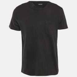 Pre Owned Tom Ford Black Cotton Knit Crew Neck T-Shirt XXL