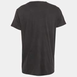 Pre Owned Tom Ford Black Cotton Knit Front Pocket Crew Neck T-Shirt XXL