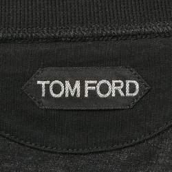 Pre Owned Tom Ford Black Cotton Knit Henley Neck T-Shirt XXXL