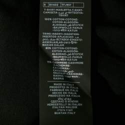 Pre Owned Tom Ford Black Cotton Knit Henley Neck T-Shirt XXXL