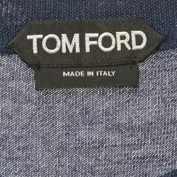Pre Owned Tom Ford Blue Cashmere Knit Crewneck Pullover M