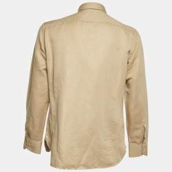 Pre Owned Tom Ford Beige Linen Blend Full sleeve Shirt XXL