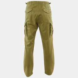 Pre Owned Tom Ford Green Cotton Buckle Trim Cargo Pants XXL