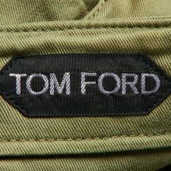 Pre Owned Tom Ford Green Cotton Buckle Trim Cargo Pants XXL