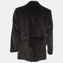 Pre Owned Tom Ford Black Corduroy Single Breasted Jacket XXXL