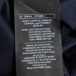 Pre Owned Tom Ford Midnight Blue Cotton Knit Button Front Shirt XXXL