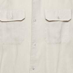 Pre Owned Tom Ford Light Beige Linen Button Front Shirt XXXL