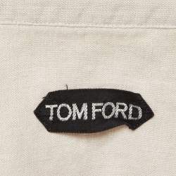 Pre Owned Tom Ford Light Beige Linen Button Front Shirt XXXL