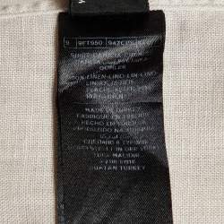 Pre Owned Tom Ford Light Beige Linen Button Front Shirt XXXL