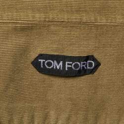 Pre Owned Tom Ford Sage Green Corduroy Button Front Shirt XXL