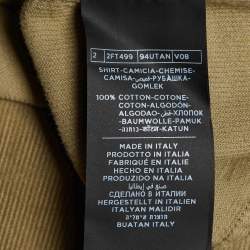 Pre Owned Tom Ford Sage Green Corduroy Button Front Shirt XXL