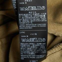 Pre Owned Tom Ford Sage Green Corduroy Button Front Shirt XXL