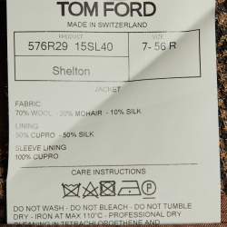 Pre Owned Tom Ford Brown Checked Wool Single Breasted Shelton Blazer XXXL