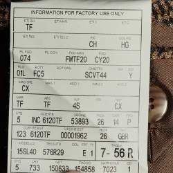 Pre Owned Tom Ford Brown Checked Wool Single Breasted Shelton Blazer XXXL