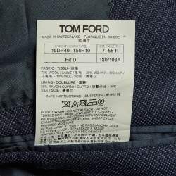 Pre Owned Tom Ford Navy Blue Wool Single Breasted Fit D Blazer XXXL