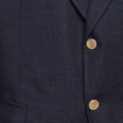 Pre Owned Tom Ford Navy Blue Wool Single Breasted Fit D Blazer XXXL