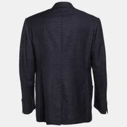 Pre Owned Tom Ford Navy Blue Wool Single Breasted Fit D Blazer XXXL