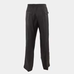 Pre Owned Tom Ford Black Crepe straight Leg Pants XXL