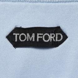 Pre Owned Tom Ford Light Blue Cotton Crew Neck Sweatshirt 4XL