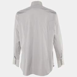 Pre Owned Tom Ford Grey Button Front Long Sleeve Shirt XXXL