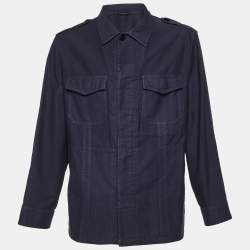 Pre Owned Tom Ford Midnight Blue Cotton Single Breasted Cargo Jacket XXXL